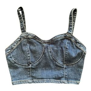 Aeropostale jean bandeau crop top size Small‎